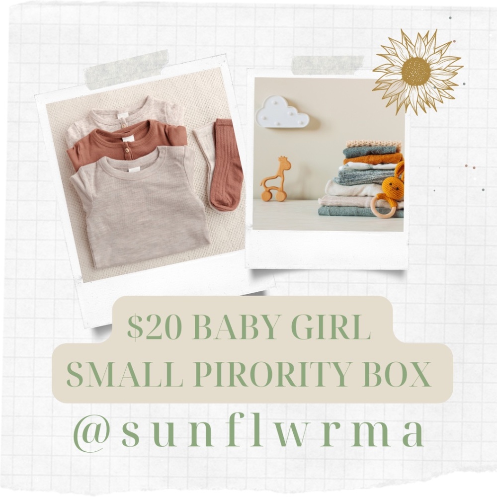 $10 baby girl small priority box mystery box